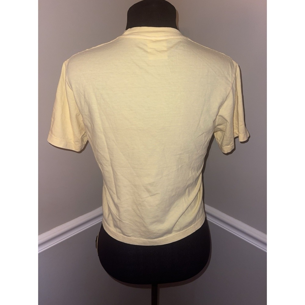 Farmers Market Comfort Colors Womens Cropped T Shirt Sz Small Yellow Summer - Picture 2 of 3